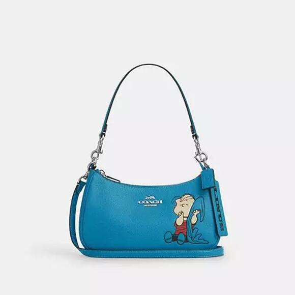 Coach X Peanuts Teri Shoulder Bag With Linus CBM31 Authentic - Picture 1 of 6